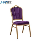 Space saving Wholesale modern stacking metal dining table and banquet chair for hotel restaurant