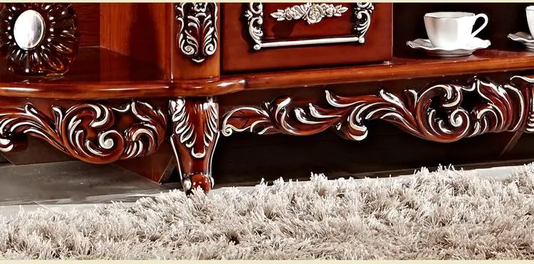 Antique High Living Room Wooden furniture lcd TV Stand pfy3001