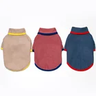 JY479 pet dog sweater shirt wholesale winter warm clothes pure color