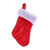 Personalize Classic Merry Christmas Socks Velvet Diamond Quilted Christmas Stocking 11" Red Felt Christmas Holiday Stockings