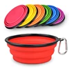Free Sample Custom Foldable Silicone Pet Water Bowl Collapsible Travel Dog Bowl