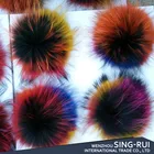 Raccoon Fur Handbag Keychain Pom Pompon Chinese Fur Supplier
