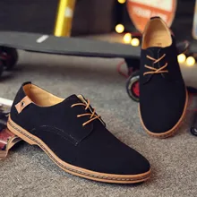 Casual Scrub Men Shoes Business Breathable Shoelace Pure Leather Shoes