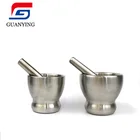 Wholesale and retail stainless steel mortar and pestle set spice grinder crusher pharmacy bowl dry mortar mix