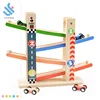 YF-Z2016 city style Mini Motor racing track with 4 cars 4 layer kids sliding car wooden ramp race car toys