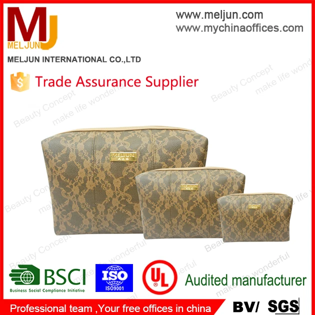 men high quality luxury pu leather square shaped cosmetic bags