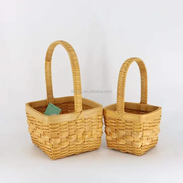 christmas fancy wood chip gifts/flower/candy/egg storage baskets