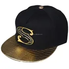 2015 fashion deisgn your own snapback cap with leather visor