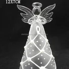 Glass made christmas white painted angels gifts