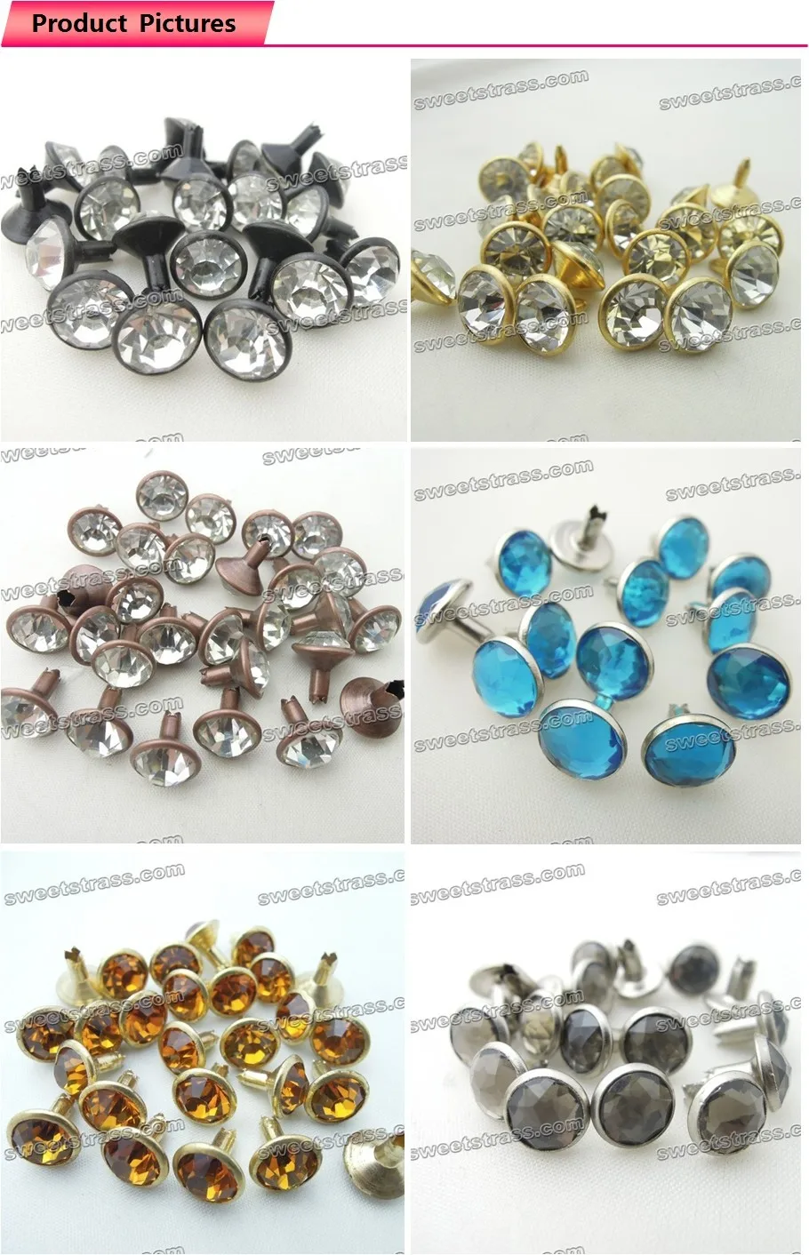Leather Crystal Rhinestone Decoration Rivet Custom Metal Rivet Buy