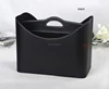 fashion home leather gift basket storage basket for newspaper magazine clothes sundries wine