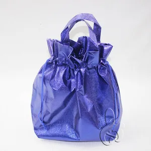 aluminized non woven gift bags with drawstring closure for