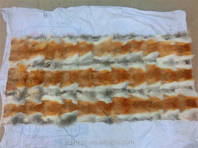 Short hair real fox fur blanket /silver fox pelt/genuine fur blanket