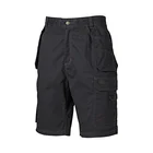 Black cotton cargo mens three quarter shorts Work cargo shorts men half pants