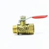 1/2 inch- 4 inch High Pressure Valvula Selenoide de Gas Pipeline Brass Red Handle Copper Ball Valve With Long Handle