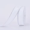 YAMA Polyester Black White 9mm Grosgrain Silver Edge Satin Ribbon For Gift Ribbon
