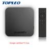 Latest technology KM9 4GB 64GB 4k google voice input search android 9.0 tv box google certified