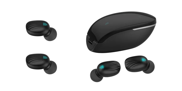 2019 new design realtek V5.0 twins noise cancelling earphone sport jogging gaming portable true wireless headset stereo earbuds - ANKUX.COM