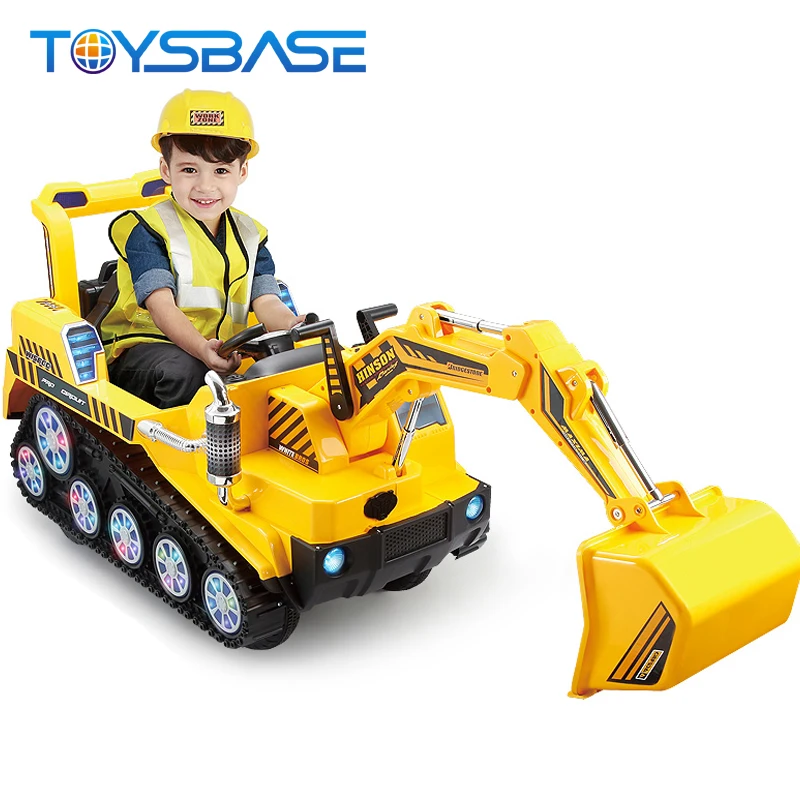 En coches de niños-2019 nuevo diseño excavadora eléctrica niños único juguetes de viaje Tractor paseo en juguetes