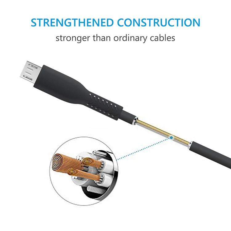 Factory wholesale Promotional Cord USB 2.0 Data Sync Charger Micro usb charging Usb data Cable For Samsung note 8 - ANKUX.COM