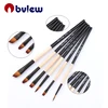 New tool for 6pcs Nylon Hair Acrylic Watercolor Oil Flat Round Artists Painting Brush