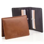 Cow Leather Business Credit Card Holder/Bag ID Pocket Slim Mini Wallet