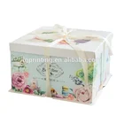Factory price customized 4C offset printing food grade white cardboard sticker art paper food box for cake