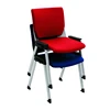 High quality easy to move adjustable arm stackable stacked vertically fabric fabric chair for meeting room