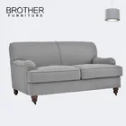 Hotel furniture lifestyle living room modern low arm recliner sofa heated fabric
