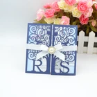 Customize Initials gate laser cut invitation cards for wedding