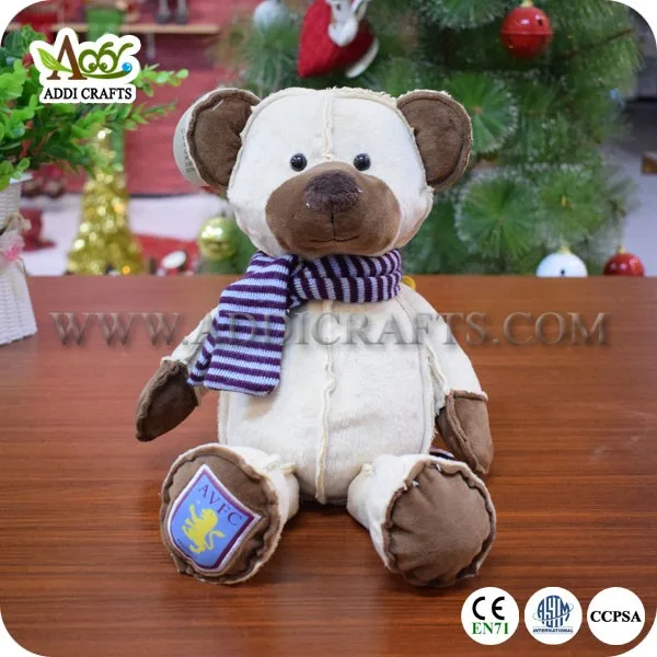 standing plush teddy bear toy with clothes