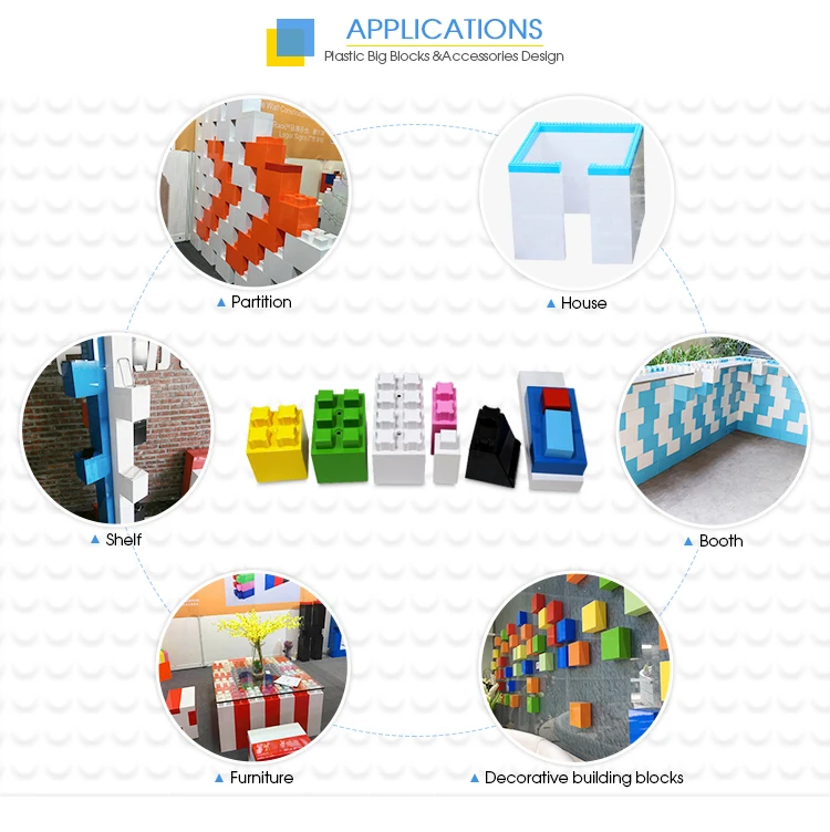Modern Customized DIY Plastic Building Blocks Commercial Office Furniture Partition Wall divider