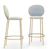 Nordic Bar Stool Stay Chair Collection In Gold Stainless Steel