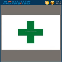 5 X 3 Green Cross Flag