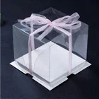 Plastic transparent clear tall wedding cake box