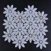 Natural white marble flower designs water jet stone glass mosaic tile for bathroom kitchen