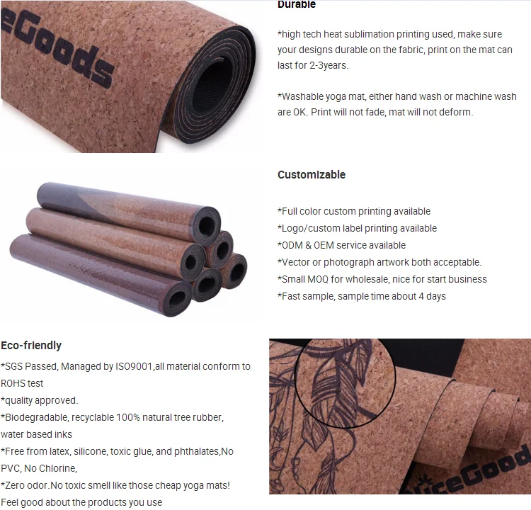 yoga mat cork