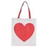 Promotional Pink Loving Heart Pattern Custom Logo Printed Organic Calico Cotton Bag Canvas Tote Bag
