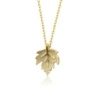 00836 xuping 14k color environmental copper maple leaf pendant necklace