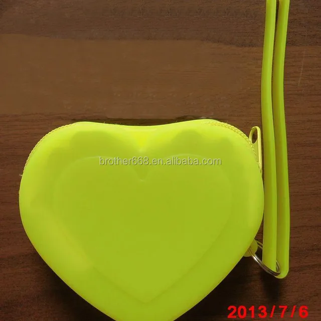 valentine gift silicone heart shape coin purse,silicone coin