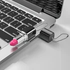 Premium fashion lady's 16gb 32gb 64gb lipstick usb stick 2.0 flash drive with mini keychain