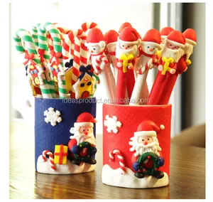 christmas santa claus candy cane pen gift for kids