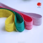 Customized Rainbow foil elastic ribbon hair ties