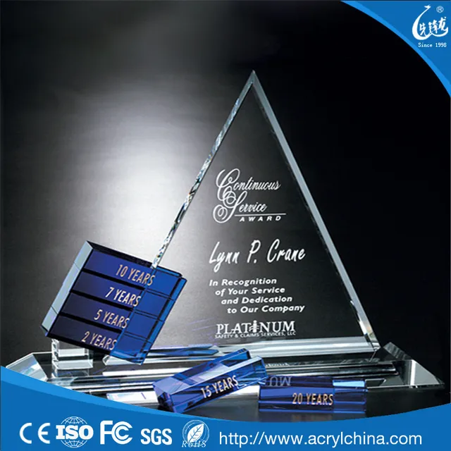factory custom resin sports award crystal hand trophy