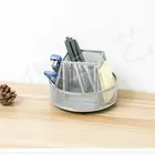 Mesh Rotating Square Pencil Organizer pencil cup pen holder