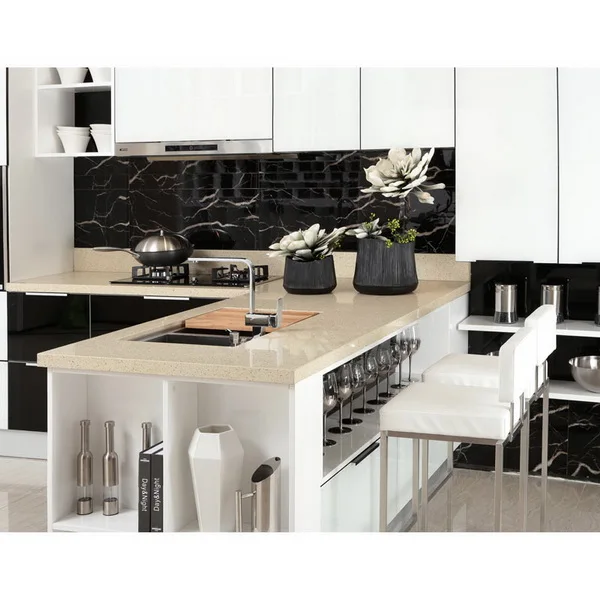 2014 oppein lámina de metal del gabinete de cocina de lujo de los