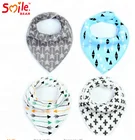 Adjustable Snap Soft organic cotton baby bibs Triangle