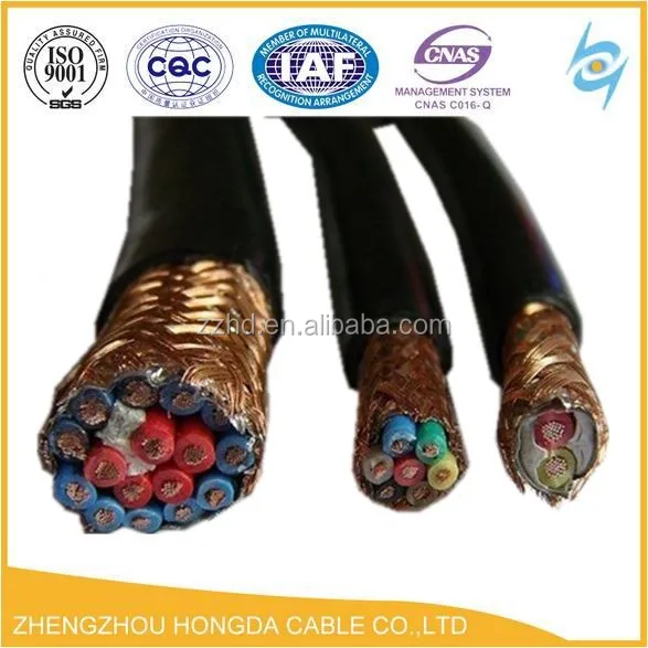 copper shielded wearable zr-kvvp cu/ pvc/pvc control cable