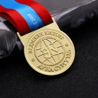 OEM gold color charity types medals small metal medallions