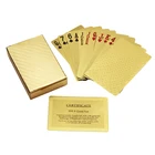 2019 newly design full gold color printed waterproof pvc playing card
